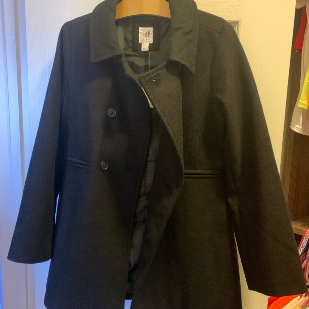 GAP - Black Pea Coat - Size 10